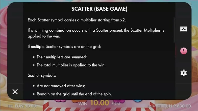 Sugar Wins - Scatter cu multiplicator